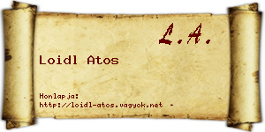 Loidl Atos névjegykártya